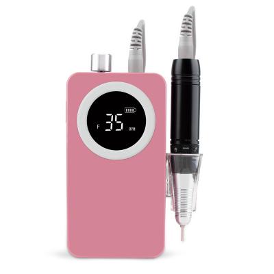 China 35000rpm Power Portable Electric Nail Drill Manicure Cordless Pedicure Machine Electric Nail File Filling File With Customize Logo for sale