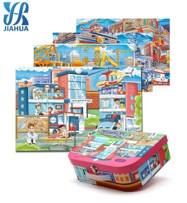 China Educational Toy Hospital Cartoon Mind Childhood Education Kids Cardboard Preschool Jigsaw Puzzle for sale