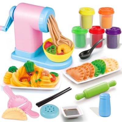 China Diy Clay Play Dough Toy Children's Noodle Making Color Clay Plasticine Toy Ultralight Clay Decompression Mold Model Set for sale