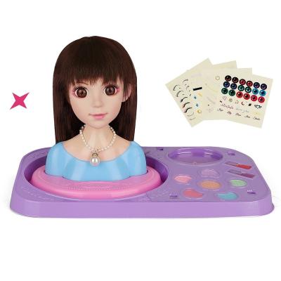 China Diy Dress Up Hot Selling Little Girl Doll Models Bust Dressing Set Style Braided Doll Hair Toy for sale