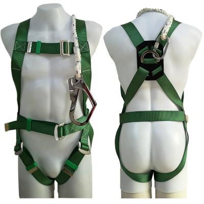 China Safety Devices Full Body Protection Safety Belt-Harness With Lanyard Shock Absorber for sale