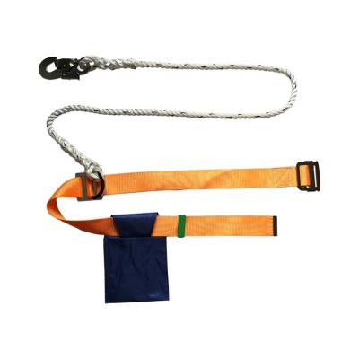 China Safety Devices Cheap Cost PP Material Yellow Seat Belt With Lanyard And Small Hook for sale