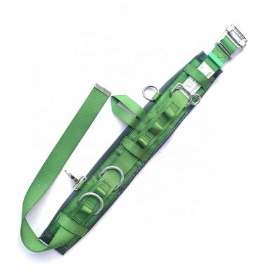 China Seat Belt Army Green Taiwan Pattern Lineman Safety Pole Hanging Strap Belt With Fall Arrester for sale