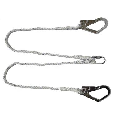 China Safety Devices Fall Protection Arrest Safety Harness Safety Lanyard Double for sale