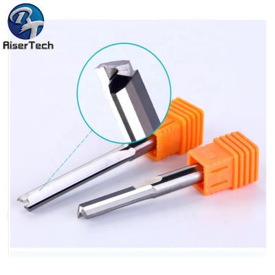 China CNC Milling Machining 2 Flutes Carbide Cutting Tools / Straight End Mills For Wood for sale