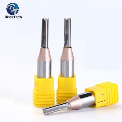 China Two Flute Plastic Carbide CTT Straight Slot Milling Cutter For Wood Router Bit for sale