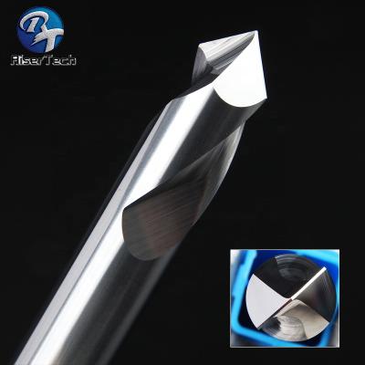 China Metal Hole Drilling/Chamfering Drill Bit 90 Degree V Shape Carbide CNC Spot Welding Drill Bit For Aluminum Copper for sale