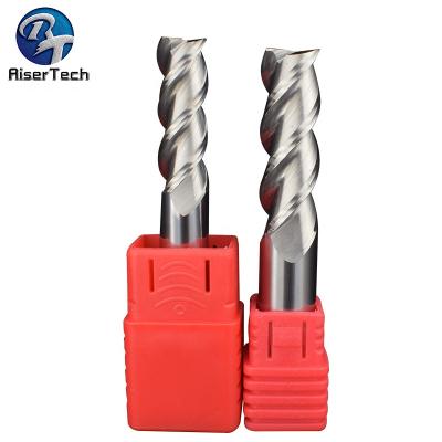 China cnc machining aluminum three-eadge milling cutter end mill hrc 55 hrc58 for sale