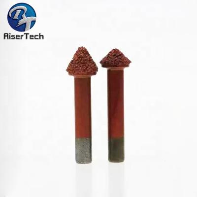 China Embossed or Engraved Ceramic Polishing Bit Granite Marble Stone Diamond CNC Polishing Engraving Router Bit Tool for sale