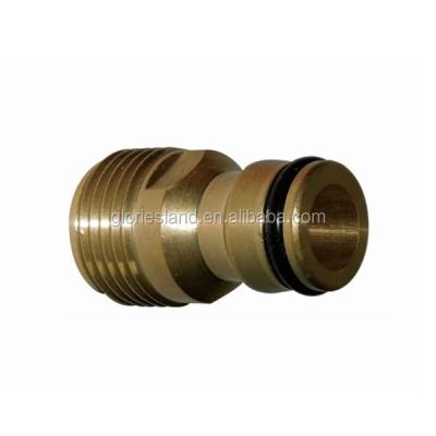 China Adapting Garden GESU Small Male Threaded Brass Hose End Adapter Thread Specification 1/2