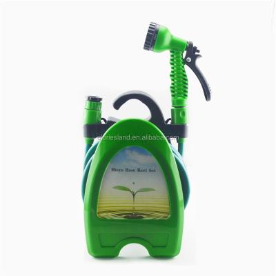 China Anti-Abrasion Wall Mountable Mini Watering Garden Hose Reel Set With 7 Style Spout for sale