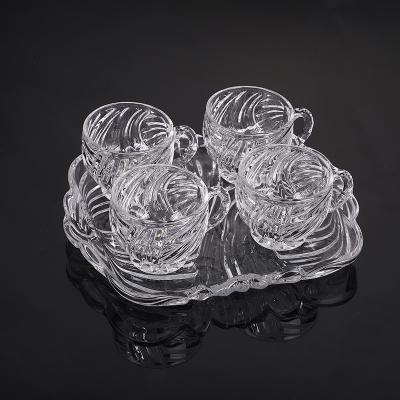 China Sustainable New Design Glass With Set Of 4 Tumblers For Home Decoration for sale