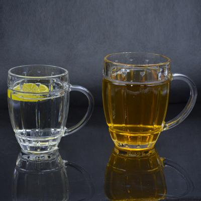 China Creative BIG MUG Clear Style Glass Tea Mugs With Handle Big Glass Mugs For Beer Coffee for sale