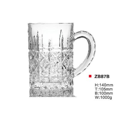 China Unique TUG MUG Design Engraved Customized Extra Large Glass Beer Stein Super Mugs for sale