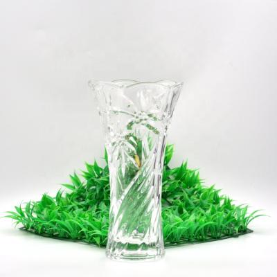 China Minimalist Exquisite Clear Cylinder Glass Vase For Decorative Modern Home Decor for sale