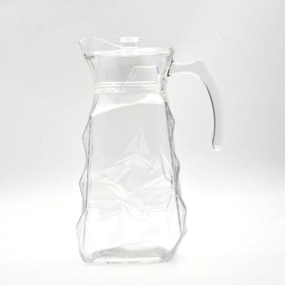 China Sustainable high quality transparent vintage glass pitcher with handle J-138SJA for sale