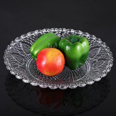 China High Quality Viable Tableware Dinner Plates Charger Glass Cheap Decorative Dish For Wedding for sale