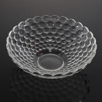 China Sustainable Popular Design 23cm Small Glass Fruit Bowl for sale