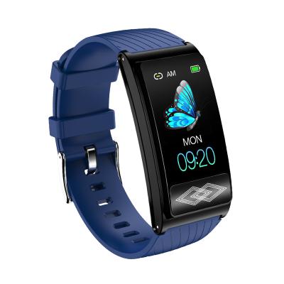 China High Quality Rate Blood Pressure Test HRV Report Touch Screen Heart ECG PPG Smart Wristband for iPhone Android for sale