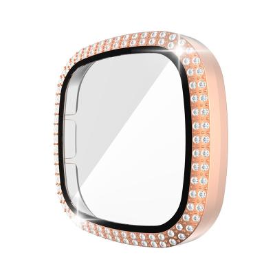 China Diamond Shell Case Cover For Fitbit Sense Of Success Watch Case And Protector With Screen Protector for sale