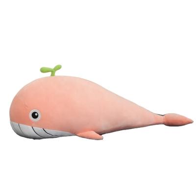 China Custom Cute Stuffed Animal Doll Whale Doll Soft Plush Pillow Doll Girl Birthday Gift Cute Sea Animal Big for sale