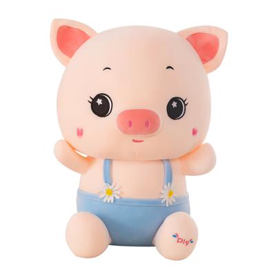 China Plush Figure Toy Figure Eco-friendly Material Eco-friendly Material Pig Doll Lovers Hog Doll Suspenders Pig Mollusk Elastic Pig for sale