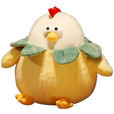 China Eco-friendly Material Cute Chicken Stuffed Toy Cartoon Chicken Doll Cuddle Pillow Girl Sleeping Bed Doll Birthday Gift for sale