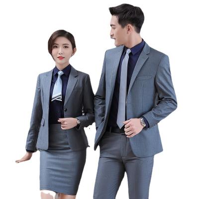 China Anti-Wrinkle Atmospheric Stylish Pure Color Series Stretch Custom Men And Women Suit for sale