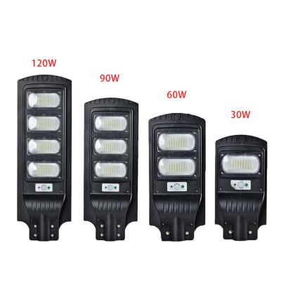 China ROAD motion sensor Ip65 30w outdoor waterproof 60w 90w 120w integrated all in one solar led street light for sale