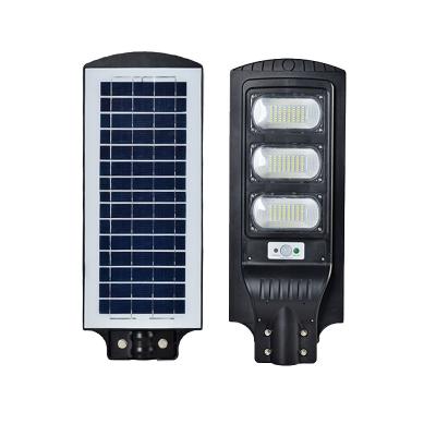 China Photosensitive Sensing + Human Body Sensing Solar Street Light System Lamp 170-180lm/w Led Solar Street Light for sale