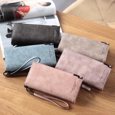 China Hot Fashion Style Long Money Bag Zipper Coin Purse Women Wristlet Handbags Wristlet Cards ID Holder Clutch Billetera for sale