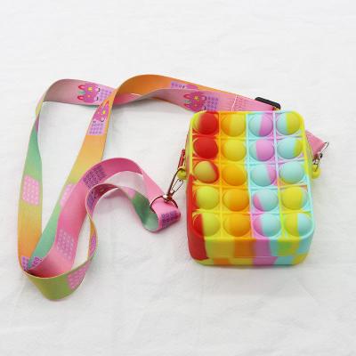 China DOOR 2021 Fashion New Silicone Pops Push It Bag Band Bag 2021 Cross - Body Purse Beach Handbags Silicone Buster Luxury Toy Popped Purse for sale