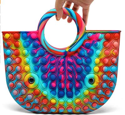 China DOOR 2021 Fashion New Silicone Pops Push It Bag Band Bag 2021 Cross - Body Purse Beach Handbags Silicone Busy Person Purse Luxury Toy Popp Bag for sale