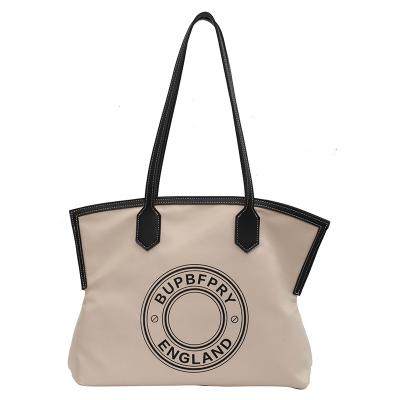 China Fashion Grade Ladies Top Canvas Shoulder Bag Women Swapping High Capacity Outdoor Simple Portable Package Tote Bag for sale