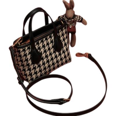 China 2021 Fashion Newcomers Even Fashion Set Plaid PU Leather Shoulder Tote Luxury Handbags For Girls Ladies Women for sale