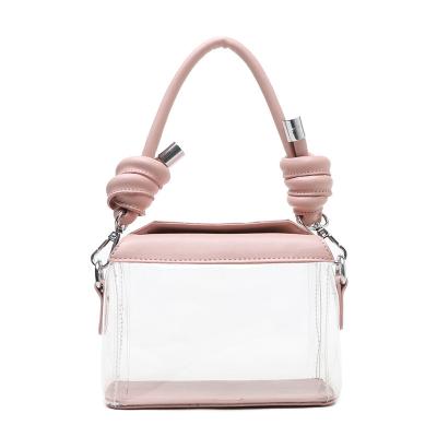 China Fashion Selling Clear Square Bag Fashion PVC Jelly Handbag Cross Body Bag Women Beach Hot Transparent Small for sale