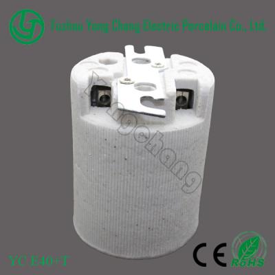 China Screw LED Parts Ceramic Holder E40 Lamp Holder for sale