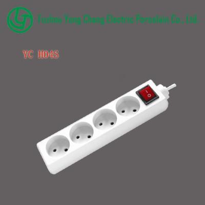 China 3 / 4 / 5 Ways Holand Electrical Outlet Good Quality 4 Way Plug In Socket With Swith for sale