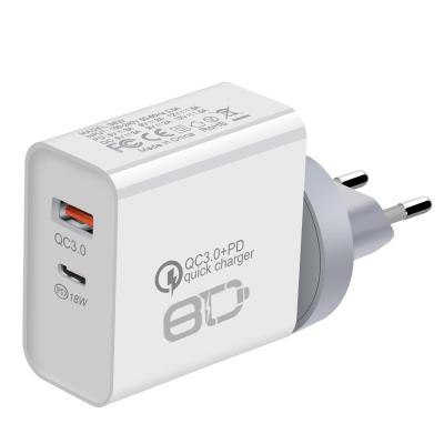 China 1C-Port Speed ​​PD +Qc3.0 Wall Charger A+C 36W Wall Charger Wall Charger Fast Charging Compact Size And Easy To Carry for sale