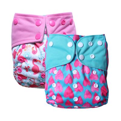 China New Design Baby Cloth Printed Newborn Diapers With Insert Breathable Custom Reusable Diapers for sale