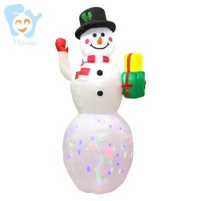 China With Light 8ft Lit Christmas Outdoor Indoor Small Decoration Inflatable Lawn Snowman for sale