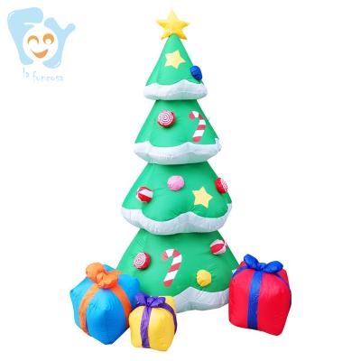 China With Light 7ft Lit Outdoor Indoor Lawn Inflatable Christmas Tree for sale