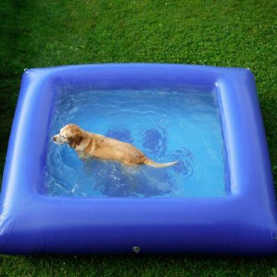 China 0.60mm PVC or 0.90mm PVC TARPAULT Style PVC Summer Pool COVER Customized Inflatable Dog Pool for sale