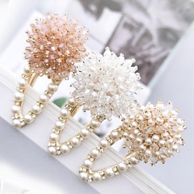 China JQD145 Crystal Pearl Heffin Hair Clips Hair Clips Girl Hair Decoration JQD145 Celebrity Ins Fringe Clips Hair Clips Hair Ornament for sale