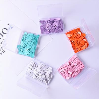 China DIY 50 Pcs Girls Hair Clips Small Stainless Steel Hair Clips Colorful Metal Hair Accessories For Kids for sale