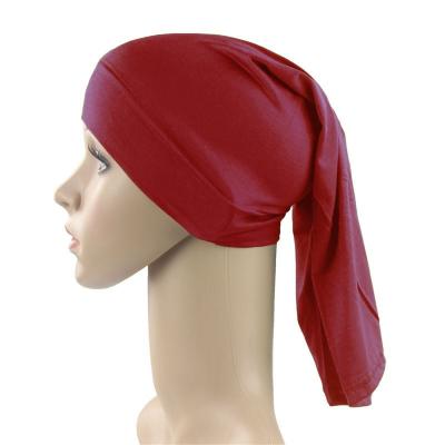 China Yiwu Friendly Material Factory Cheap Underscarf Cotton Hood Indonesia Hijab Classic Turban Inne for sale