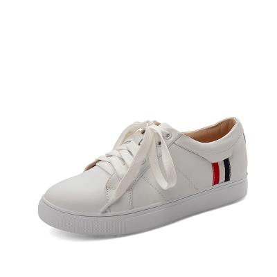 China The other round head of 2021 new pigskin cowhide small version shoes inner white Korean deep single shoes big mouth for sale