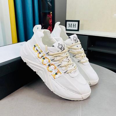 China Fashion Trend Wholesale Mens Sports White Shoes Fashion Lace Up Running Shoes for sale