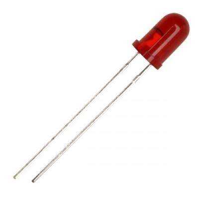 China AlGaInP 5mm LED Diode Red Diffused LED 300-500mcd For Indicator for sale