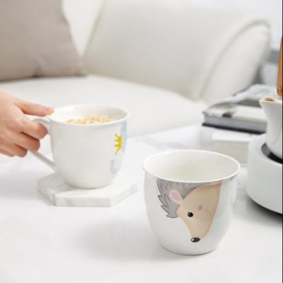 Cina Produttori Nordic Decal tazze di porcellana in ceramica all'ingrosso Set regalo tazze da caffè in marmo Set tazze da tè in porcellana in ceramica in vendita